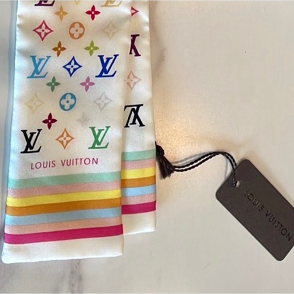 NWT 🌹Ltd Edition Louis Vuitton SILK Takashi Murakami Bandeau Twilly - Picture 1 of 12